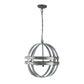A&B Home Bundle of 9 Kenzo 20" x 21" 4-Light Antique Silver Orb Steel Chandelier