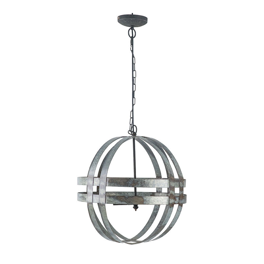 A&B Home Bundle of 9 Kenzo 20" x 21" 4-Light Antique Silver Orb Steel Chandelier