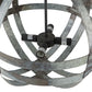 A&B Home Bundle of 9 Kenzo 20" x 21" 4-Light Antique Silver Orb Steel Chandelier
