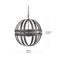 A&B Home Bundle of 9 Kenzo 20" x 21" 4-Light Antique Silver Orb Steel Chandelier