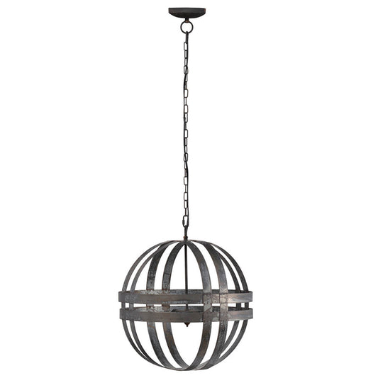 A&B Home Bundle of 9 Kenzo 20" x 21" 4-Light Antique Silver Orb Steel Chandelier
