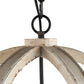 A&B Home Calder 22" x 28" Bundle of 5 6-Light Distressed White Wooden Chandelier