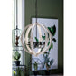 A&B Home Calder 22" x 28" Bundle of 5 6-Light Distressed White Wooden Chandelier