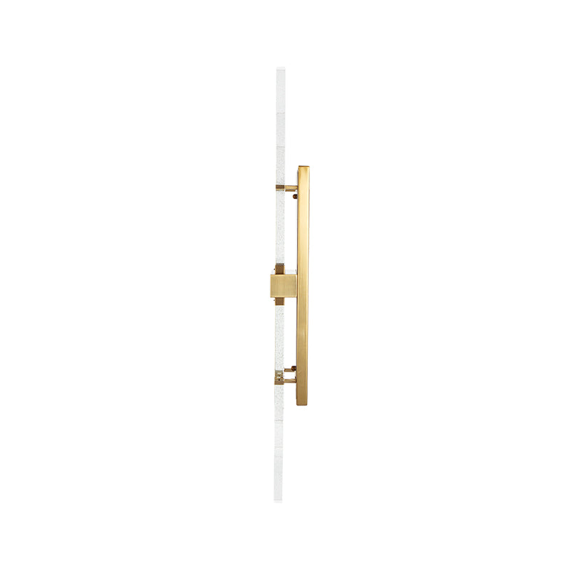 A&B Home Clarisse 8" x 42" Bundle of 8 Rectangular Gold Cut Glass Wall Sconce