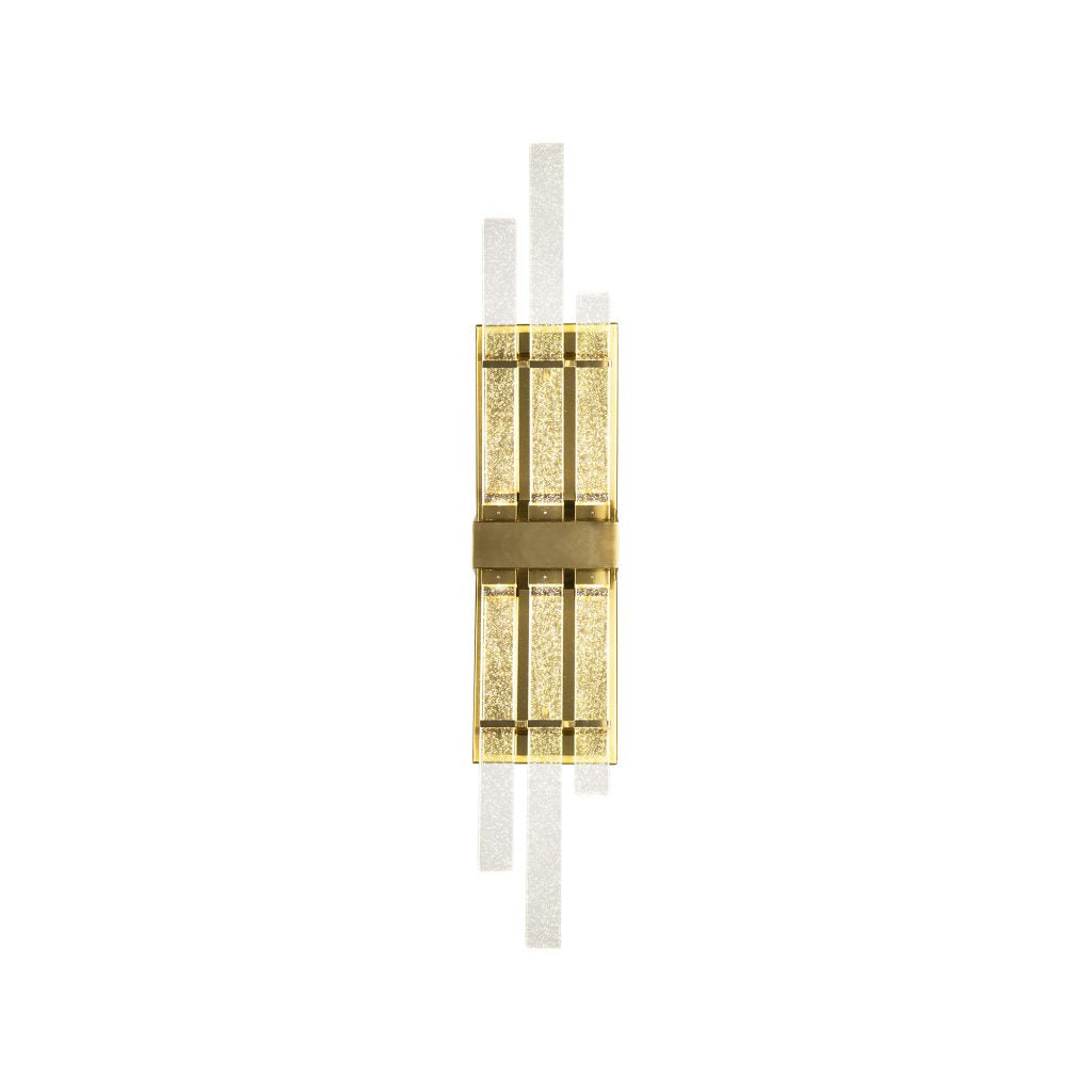 A&B Home Clarisse 8" x 42" Bundle of 8 Rectangular Gold Cut Glass Wall Sconce