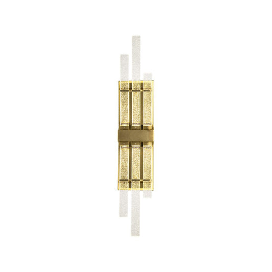 A&B Home Clarisse 8" x 42" Bundle of 8 Rectangular Gold Cut Glass Wall Sconce