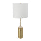 A&B Home Dervani 13" x 32" Bundle of 11 White Alabaster and Gold Metal Frame Table Lamp With White Drum Shade
