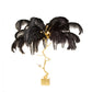 A&B Home Dita 51" x 43" Bundle of 2 Black Feather Shade and Gold Tree Branch Base Table Lamp
