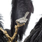 A&B Home Dita 51" x 43" Bundle of 2 Black Feather Shade and Gold Tree Branch Base Table Lamp