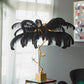 A&B Home Dita 51" x 43" Bundle of 2 Black Feather Shade and Gold Tree Branch Base Table Lamp
