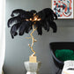 A&B Home Dita 51" x 43" Bundle of 2 Black Feather Shade and Gold Tree Branch Base Table Lamp