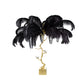 A&B Home Dita 51" x 43" Bundle of 2 Black Feather Shade and Gold Tree Branch Base Table Lamp
