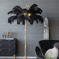 A&B Home Dita 51" x 82" Black Feather and Gold Tree Branch Floor Lamp