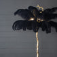 A&B Home Dita 51" x 82" Black Feather and Gold Tree Branch Floor Lamp