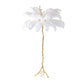 A&B Home Dita 51" x 82" Bundle of 2 White Feather and Gold Tree Branch Floor Lamp