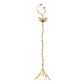 A&B Home Dita 51" x 82" Bundle of 2 White Feather and Gold Tree Branch Floor Lamp