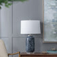 A&B Home Ellis 17" x 28" Bundle of 6 Blue Glass Table Lamp