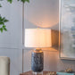 A&B Home Ellis 17" x 28" Bundle of 6 Blue Glass Table Lamp