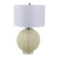 A&B Home Estella 16" x 26" Bundle of 7 Beige Round Paper Base With White Linen Shade