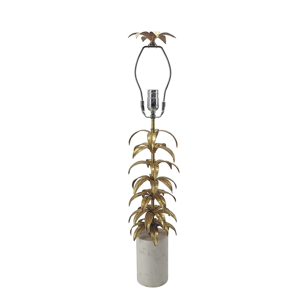 A&B Home Evangeline 15" x 31" Bundle of 15 White Marble Base With Gold Leaf Design Table Lamp