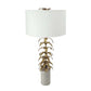 A&B Home Evangeline 15" x 31" Bundle of 15 White Marble Base With Gold Leaf Design Table Lamp