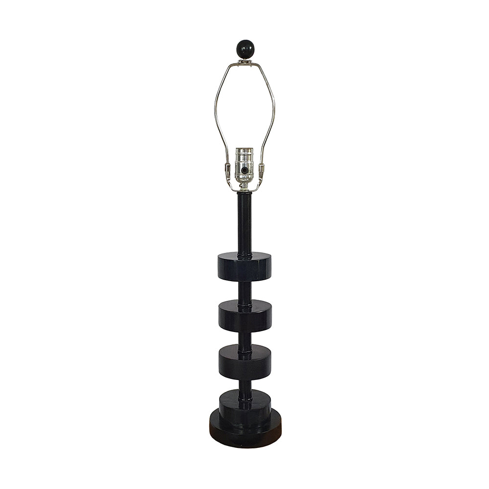 A&B Home Fonrosa 13" x 28" Bundle of 12 Black Marble With Brass Metal Frame Table Lamp With White Drum Shade