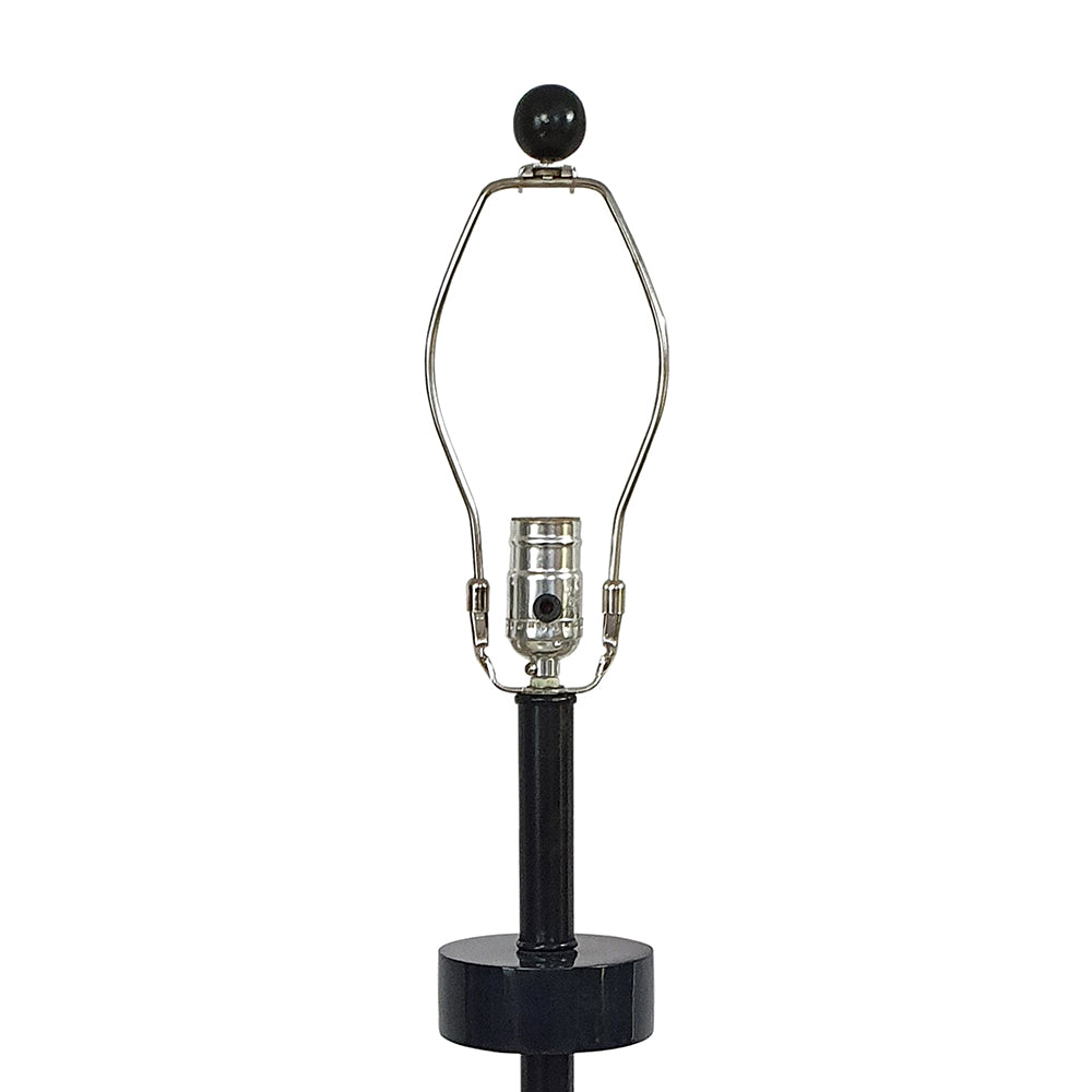 A&B Home Fonrosa 13" x 28" Bundle of 12 Black Marble With Brass Metal Frame Table Lamp With White Drum Shade