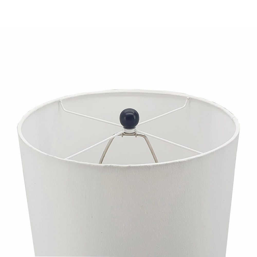 A&B Home Fonrosa 13" x 28" Bundle of 12 Black Marble With Brass Metal Frame Table Lamp With White Drum Shade