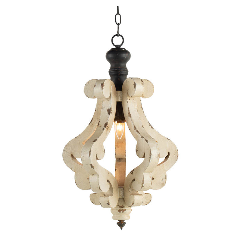A&B Home Harper 13" x 84" Bundle of 13 1-Light Antique White Metal Chandelier