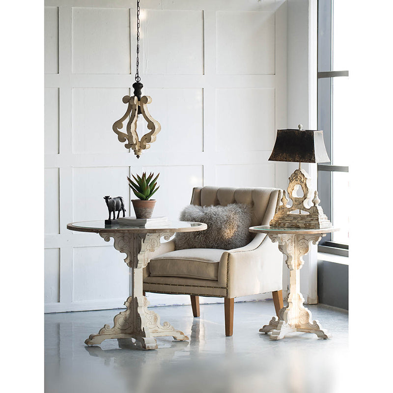 A&B Home Harper 13" x 84" Bundle of 13 1-Light Antique White Metal Chandelier