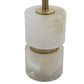 A&B Home Ipori 10" x 34" Bundle of 15 White Alabaster and Gold Metal Buffet Lamp With Drum Shade