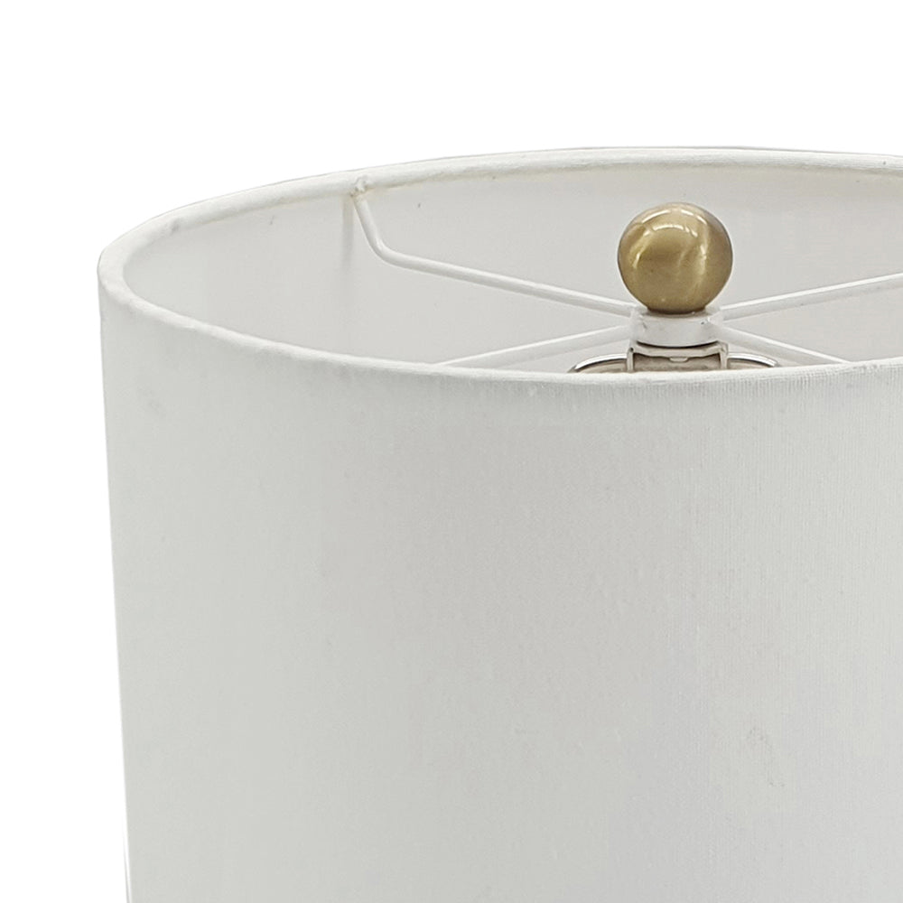 A&B Home Ipori 10" x 34" Bundle of 15 White Alabaster and Gold Metal Buffet Lamp With Drum Shade