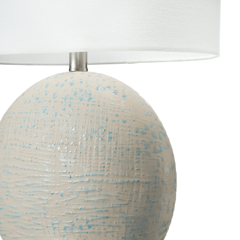 A&B Home Jerrod 16" x 23" Bundle of 18 Ivory and Blue Round Ceramic Table Lamp