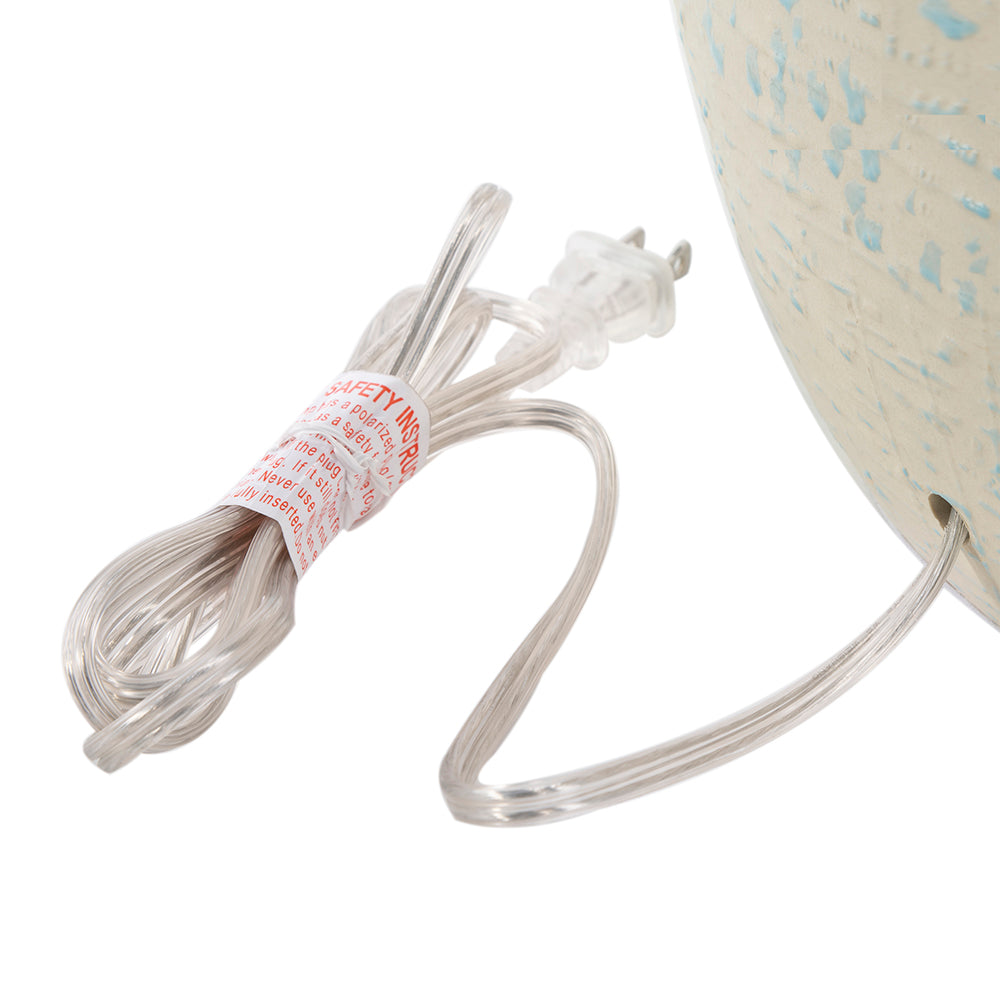 A&B Home Jerrod 16" x 23" Bundle of 18 Ivory and Blue Round Ceramic Table Lamp