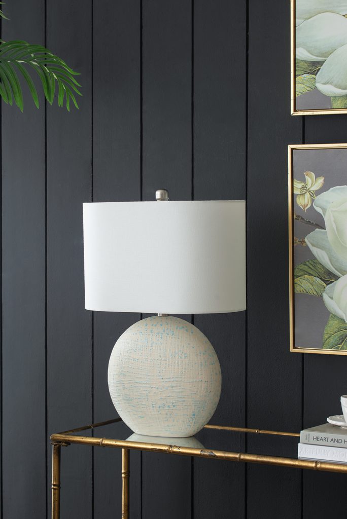 A&B Home Jerrod 16" x 23" Bundle of 18 Ivory and Blue Round Ceramic Table Lamp