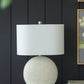 A&B Home Jerrod 16" x 23" Bundle of 18 Ivory and Blue Round Ceramic Table Lamp