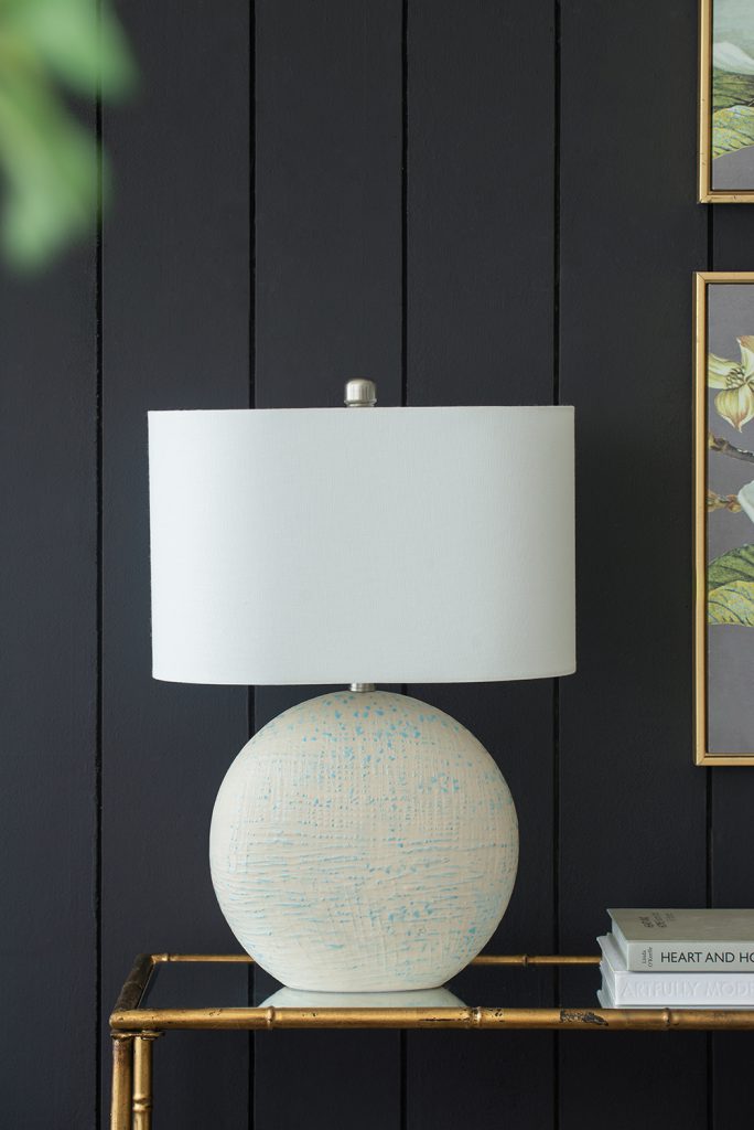 A&B Home Jerrod 16" x 23" Bundle of 18 Ivory and Blue Round Ceramic Table Lamp