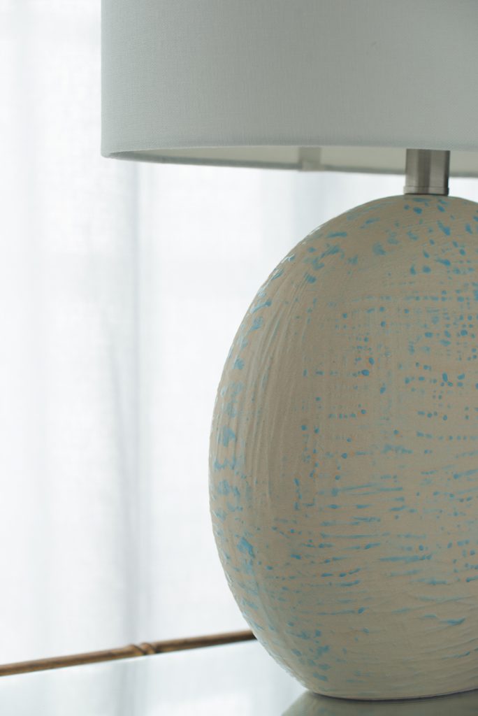 A&B Home Jerrod 16" x 23" Bundle of 18 Ivory and Blue Round Ceramic Table Lamp