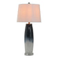 A&B Home Lancey 14" x 28" Bundle of 16 Ombre Gray and White Art Glass Table Lamp