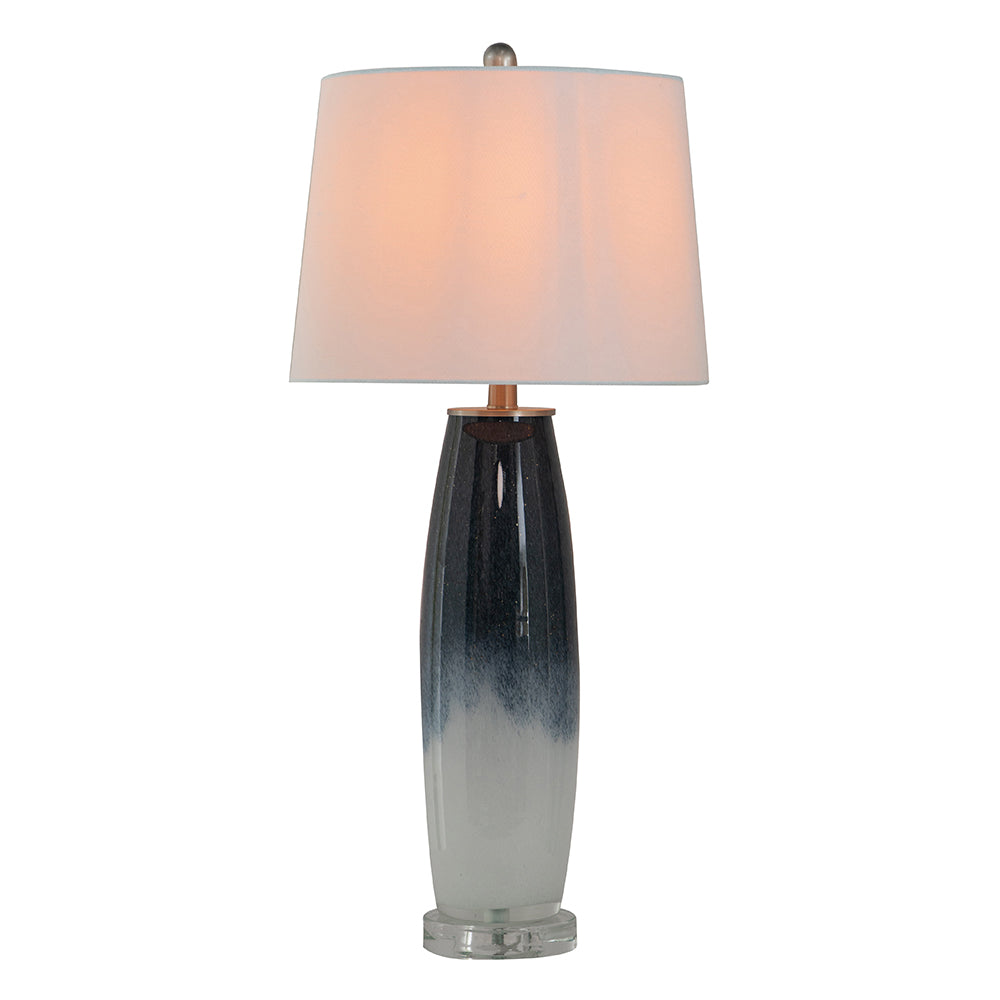 A&B Home Lancey 14" x 28" Bundle of 16 Ombre Gray and White Art Glass Table Lamp