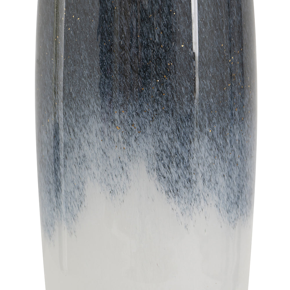 A&B Home Lancey 14" x 28" Bundle of 16 Ombre Gray and White Art Glass Table Lamp
