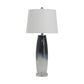 A&B Home Lancey 14" x 28" Bundle of 16 Ombre Gray and White Art Glass Table Lamp