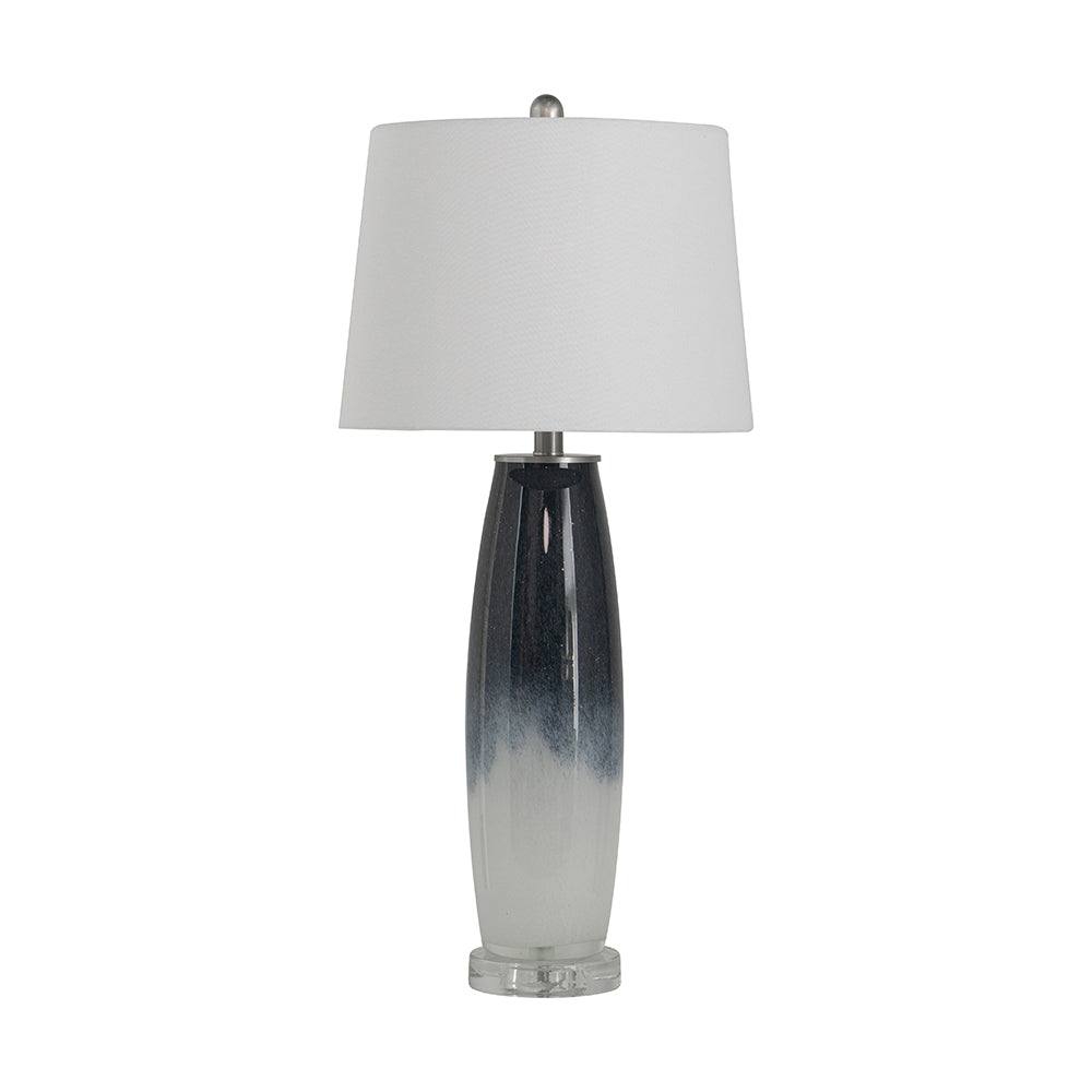 A&B Home Lancey 14" x 28" Bundle of 16 Ombre Gray and White Art Glass Table Lamp