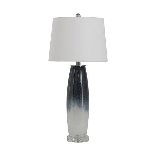 A&B Home Lancey 14" x 28" Bundle of 16 Ombre Gray and White Art Glass Table Lamp