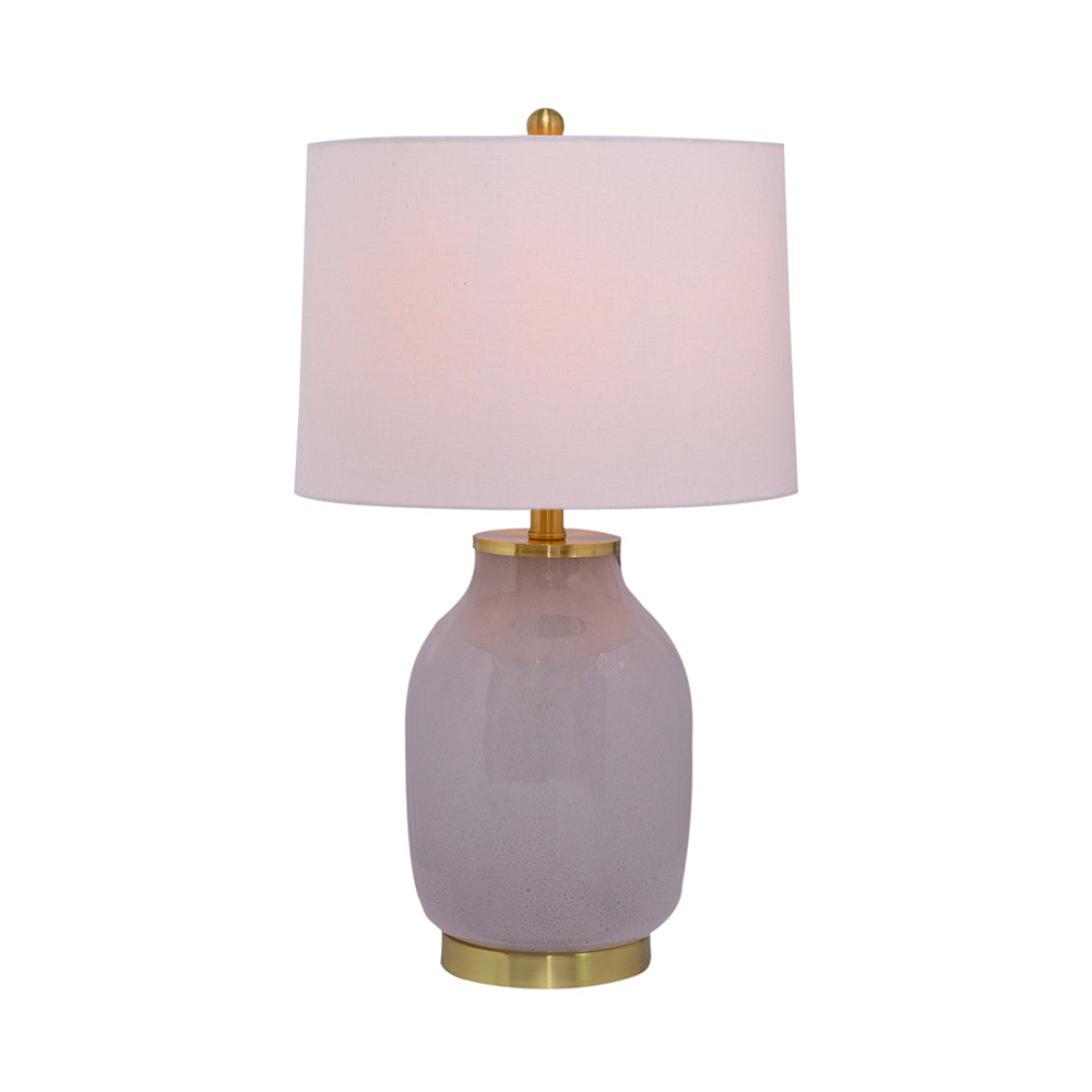A&B Home Macy 14" x 22" Bundle of 7 Pink Glass Base With Gold Rim Accent Table Lamp