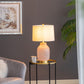 A&B Home Macy 14" x 22" Bundle of 7 Pink Glass Base With Gold Rim Accent Table Lamp