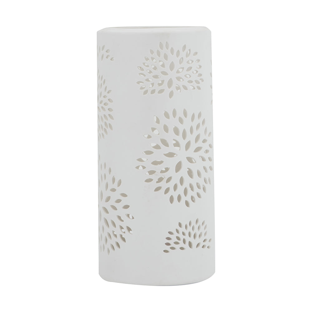 A&B Home Mathilde 6" x 12" Bundle of 27 Round White Floral Pattern Ceramic Table Lamp