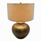 A&B Home Matki 16" x 22" Bundle of 15 Antique Brass Round Motif Table Lamp