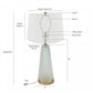 A&B Home Nikolas 16" x 30" Bundle of 11 White Frosty Glass Table Lamp With Gold Accent