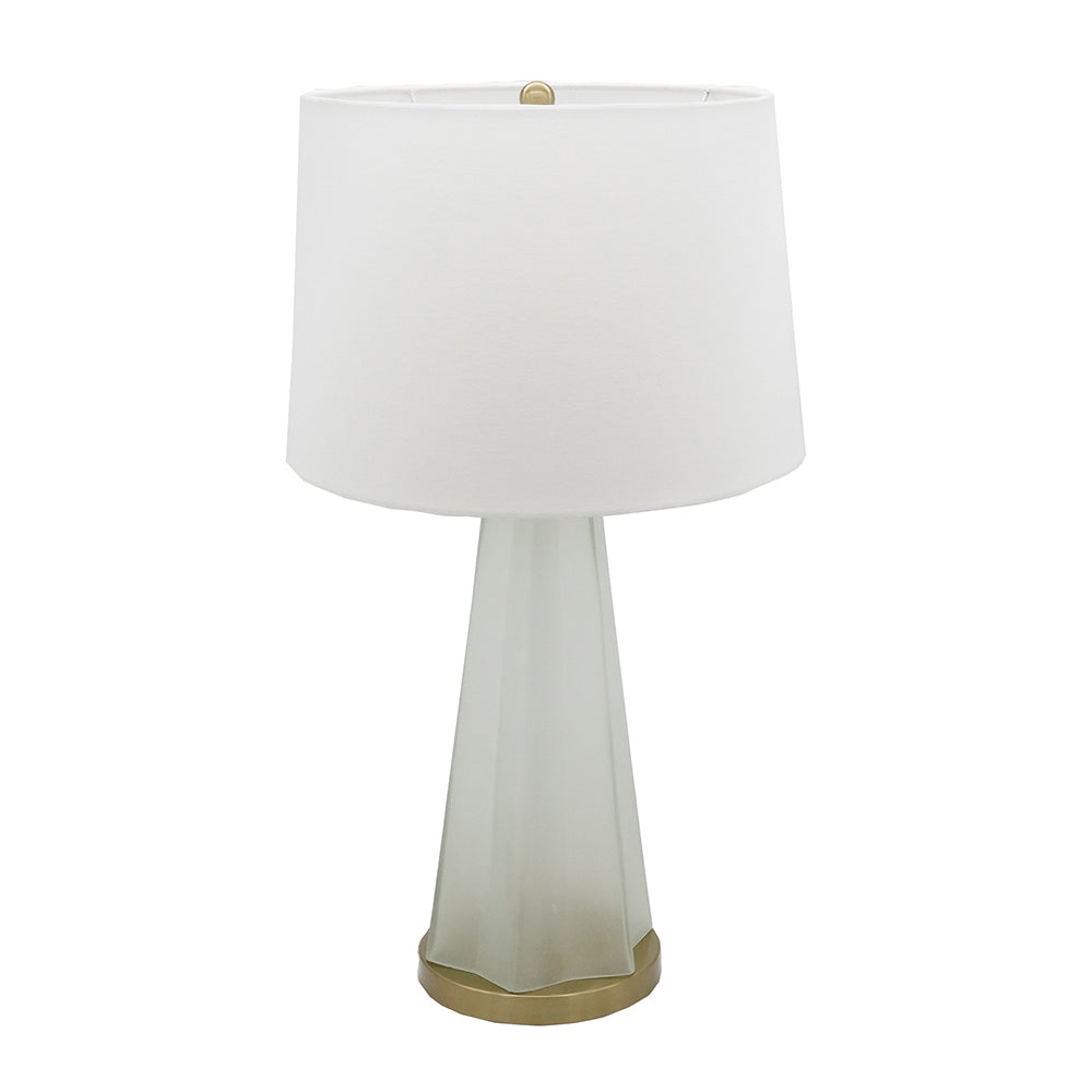 A&B Home Nikolas 16" x 30" Bundle of 11 White Frosty Glass Table Lamp With Gold Accent